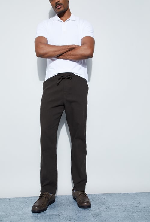 CODE Solid Regular Trousers