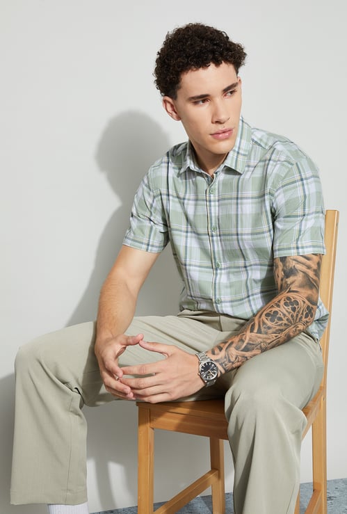CODE Checked Regular Fit Shirt