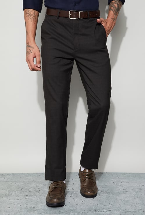 CODE Checked Regular Formal Trousers