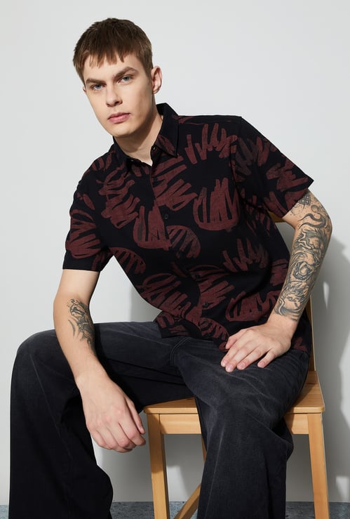 FAME FOREVER Printed Smart Fit Shirt