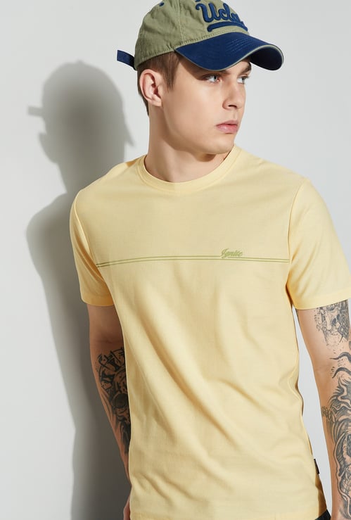 FAME FOREVER Solid Crew Neck T-shirt