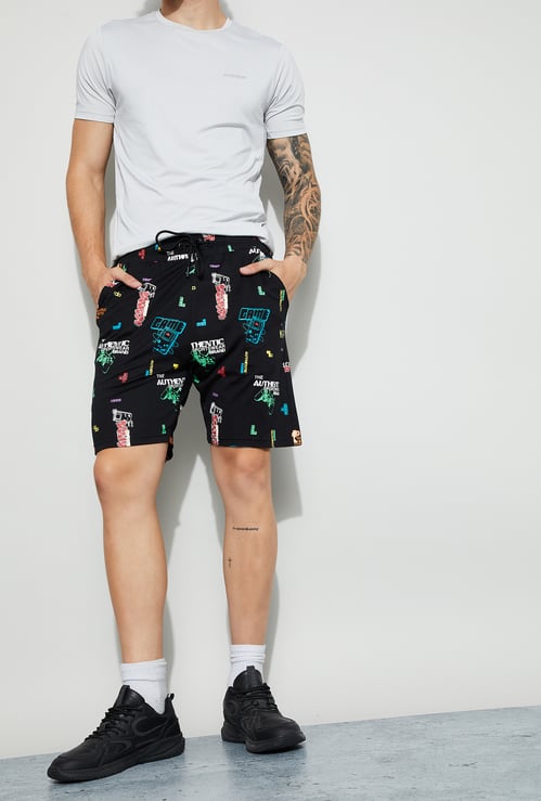 KAPPA Graphic Print Regular Shorts