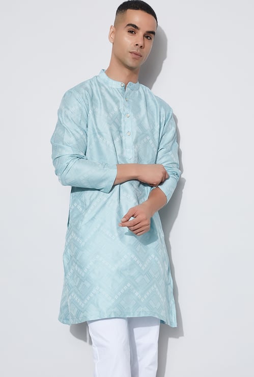 MELANGE Woven Design Straight Kurta