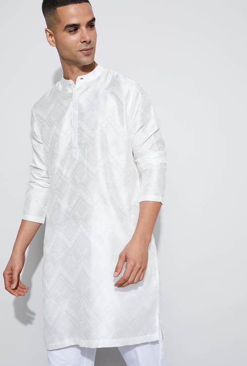 MELANGE Woven Design Straight Kurta