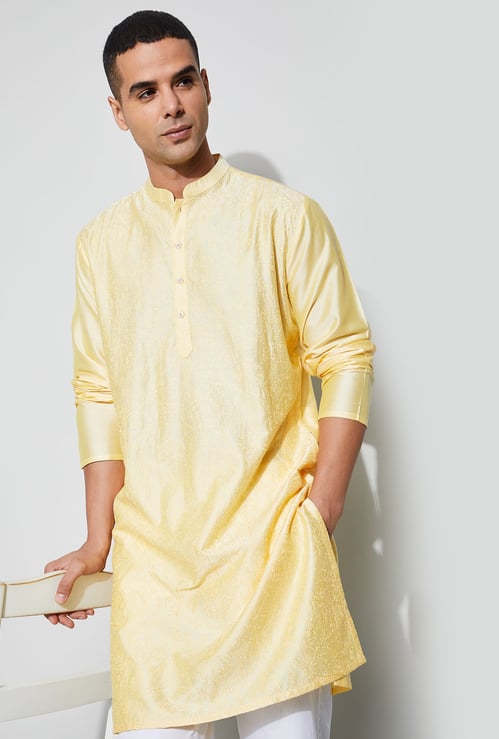 MELANGE Embroidered Calf Length Kurta