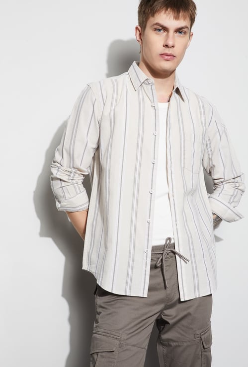 FAME FOREVER Striped Smart Fit Shirt