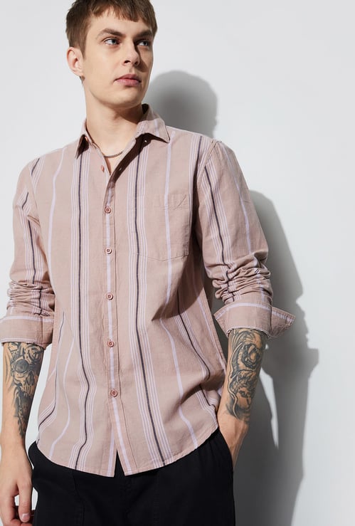 FAME FOREVER Striped Smart Fit Shirt