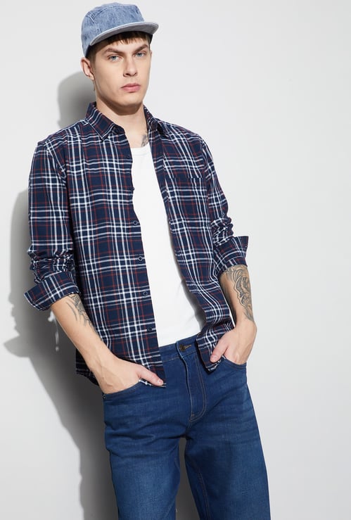 FAME FOREVER Checked Regular Fit Shirt