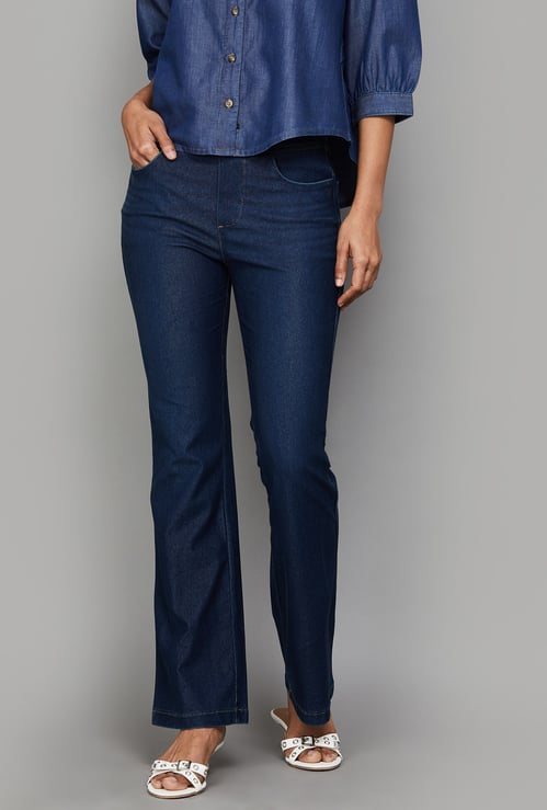 XPOSE Darkwashed Flared Jeggings