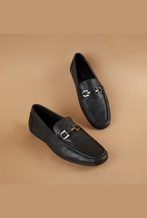 CODE Solid Horsebit Loafers