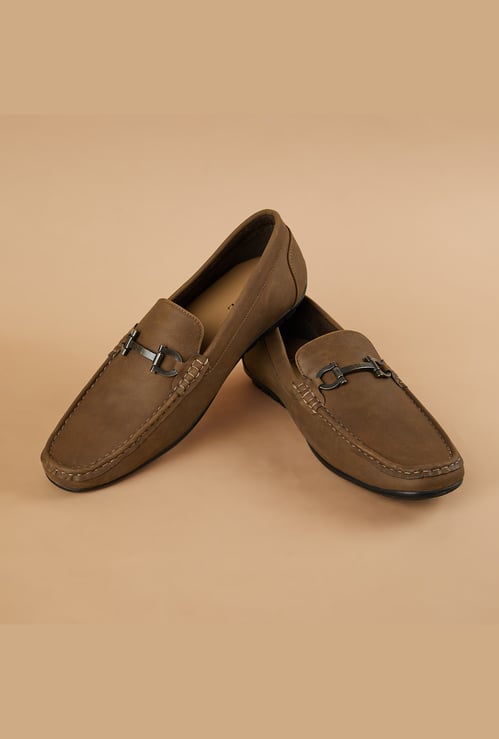 CODE Solid Horsebit Loafers