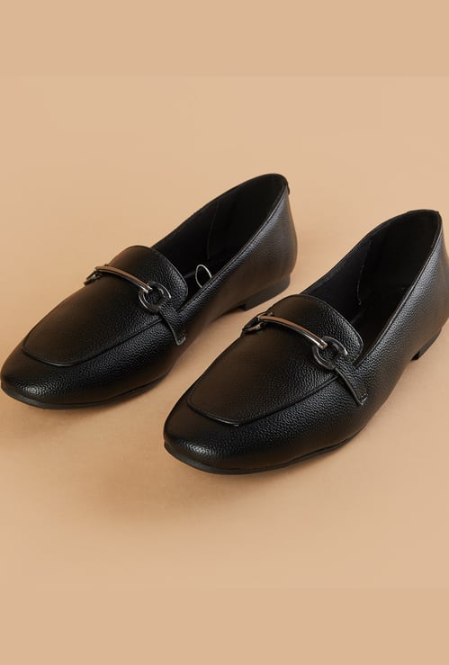 CODE Metal Accent Loafers