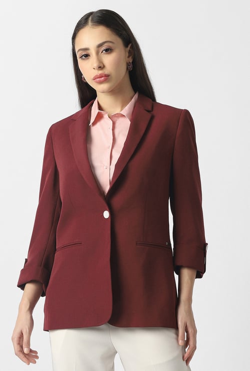 VAN HEUSEN Solid Blazer