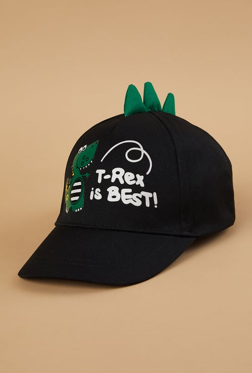 FAME FOREVER Boys Dinosaur Applique Baseball Cap