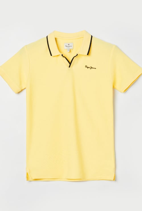 PEPE JEANS Boys Solid Polo T-shirt