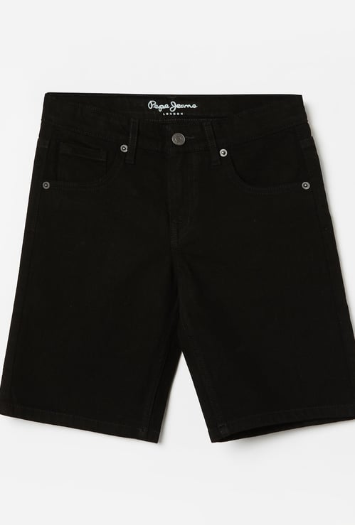 PEPE JEANS Boys Solid Denim Shorts