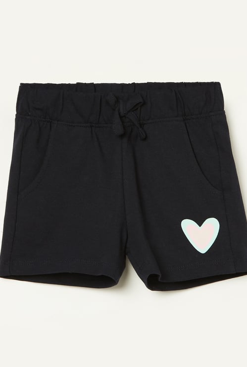 FAME FOREVER Girls Heart Print Shorts