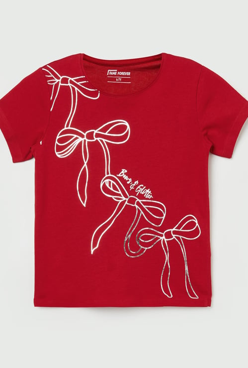 FAME FOREVER Girls Graphic Print T-shirt