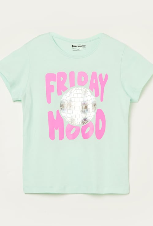 FAME FOREVER Girls Graphic Print T-shirt