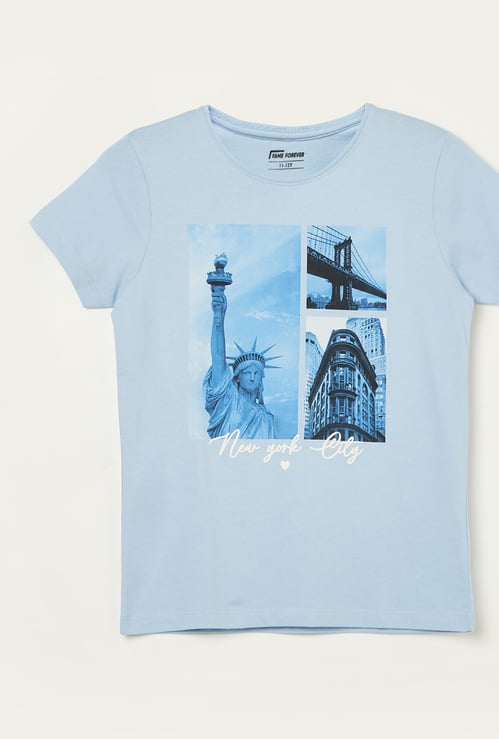 FAME FOREVER Girls Graphic Print T-shirt
