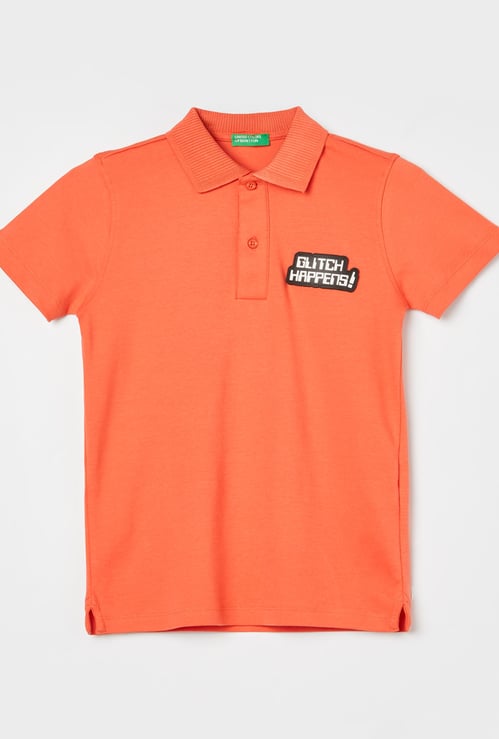 UNITED COLORS OF BENETTON Boys Appliqued Polo T-shirt