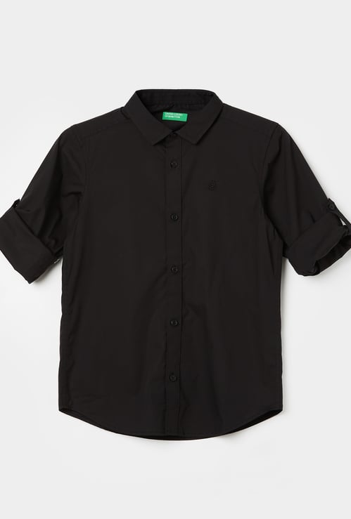 UNITED COLORS OF BENETTON Boys Solid Shirt