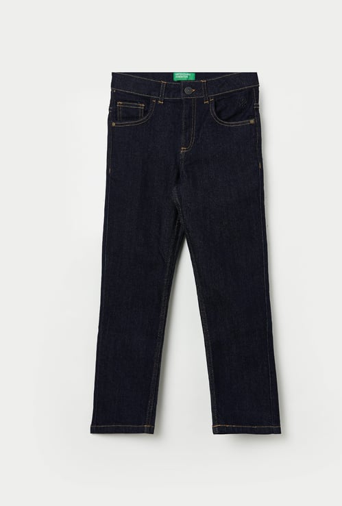 UNITED COLORS OF BENETTON Boys Solid Regular Fit Jeans