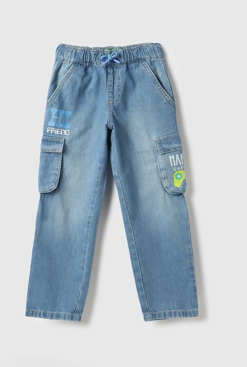 UNITED COLORS OF BENETTON Boys Medium Wash Mid-Rise Jeans