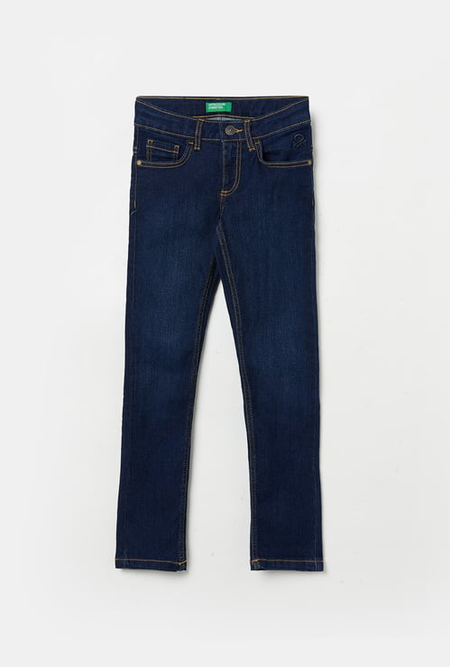 UNITED COLORS OF BENETTON Boys Washed Slim Fit Jeans
