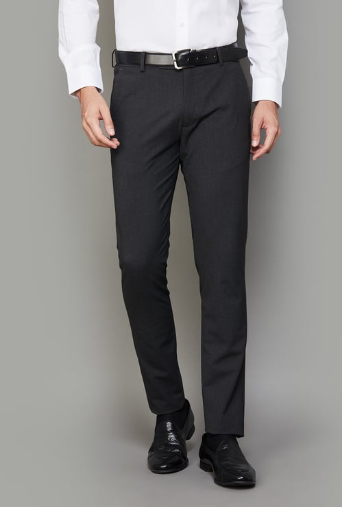 ARROW Solid Super Slim Formal Trousers