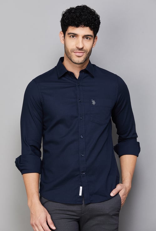 US POLO ASSN Solid Regular Fit Casual Shirt