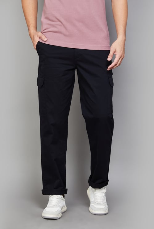 UNITED COLORS OF BENETTON Solid Slim Straight Cargos