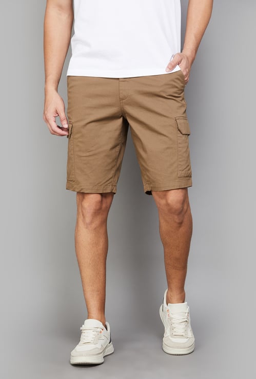 UNITED COLORS OF BENETTON Solid Cargo Shorts
