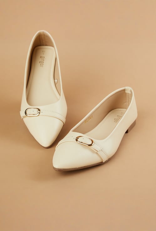 GINGER Buckle Design Ballerinas