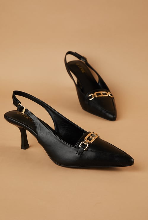 CODE Embellished Slingback Heels