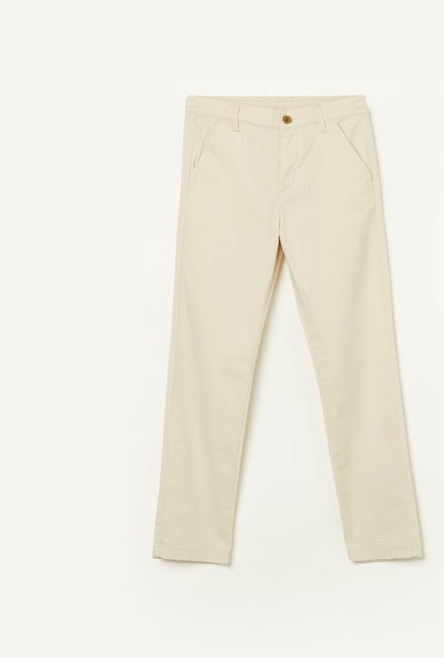 US POLO ASSN KIDS Boys Solid Slim Fit Trousers