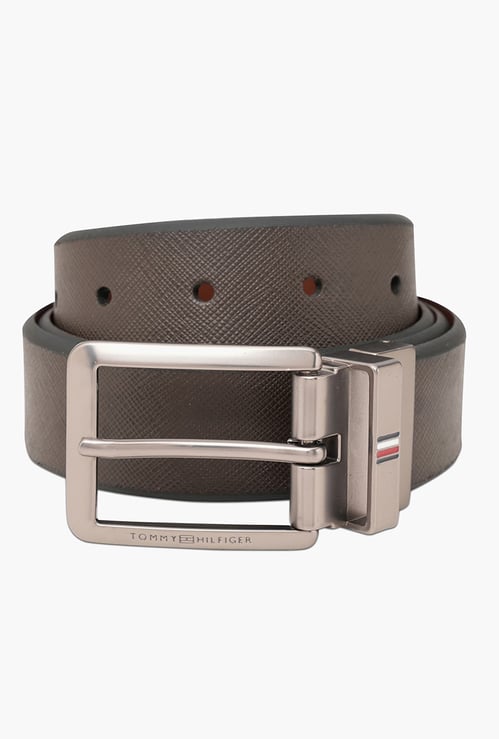 TOMMY HILFIGER Textured Reversible Leather Belt