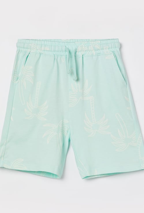 FAME FOREVER Boys Tropical Print Elasticated Shorts
