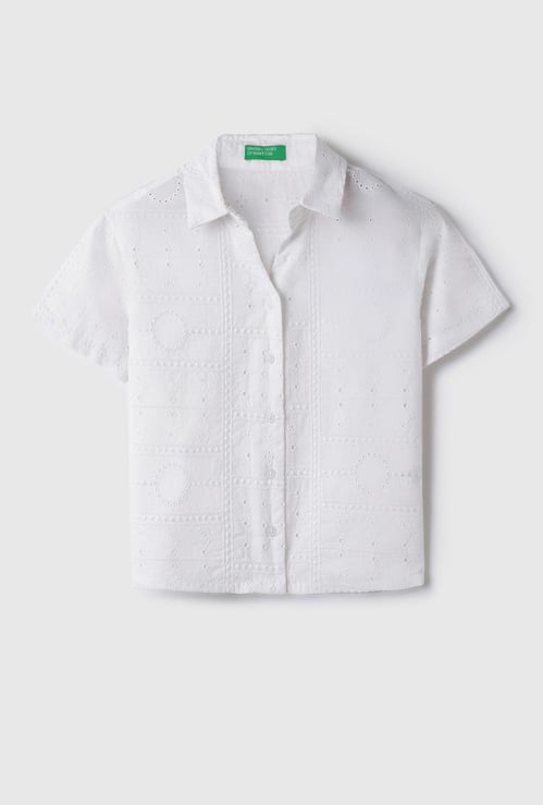 UNITED COLORS OF BENETTON Girls Schiffli Shirt
