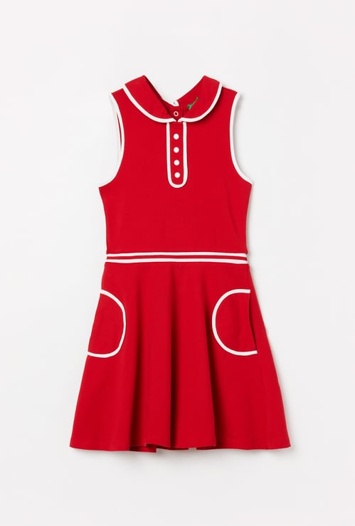 UNITED COLORS OF BENETTON Girls Solid A-Line Dress