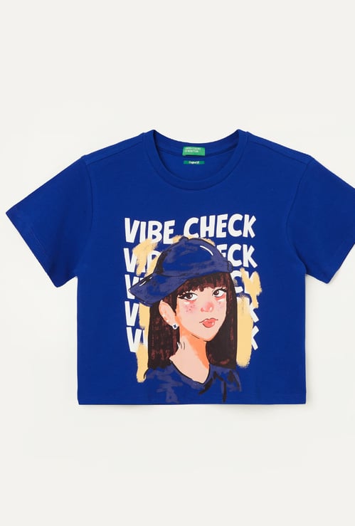 UNITED COLORS OF BENETTON Girls Graphic Print T-shirt