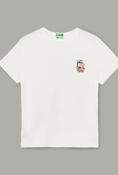 UNITED COLORS OF BENETTON Girls Graphic Print T-shirt