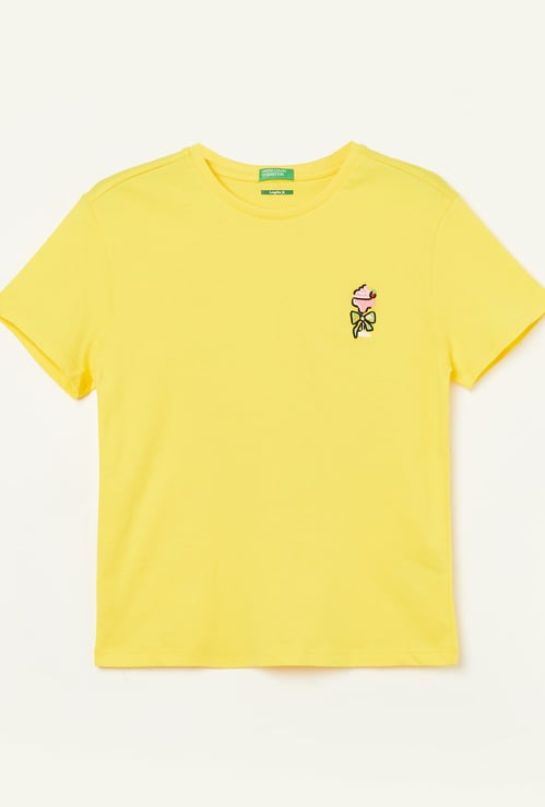 UNITED COLORS OF BENETTON Girls Graphic Print T-shirt