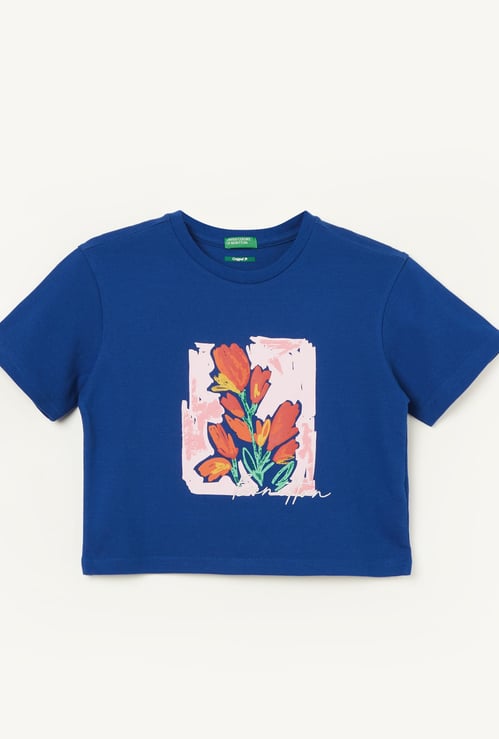 UNITED COLORS OF BENETTON Girls Graphic Print T-shirt