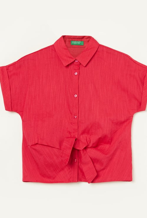 UNITED COLORS OF BENETTON Girls Solid Shirt
