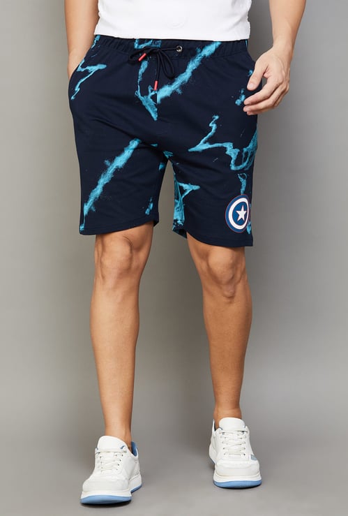 FREE AUTHORITY Captain America Printed Shorts