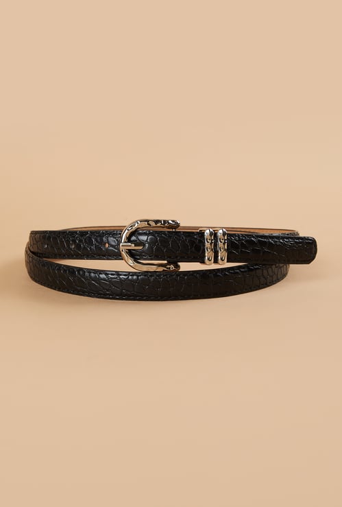 GINGER Croc Embossed Belt