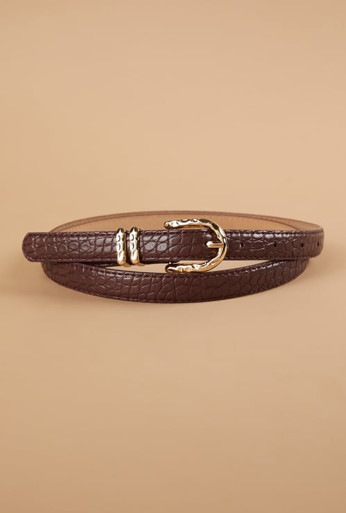 GINGER Croc Embossed Belt