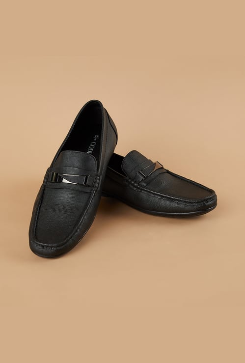 CODE Textured Horsebit Loafers