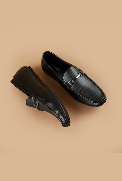 CODE Solid Horsebit Loafers